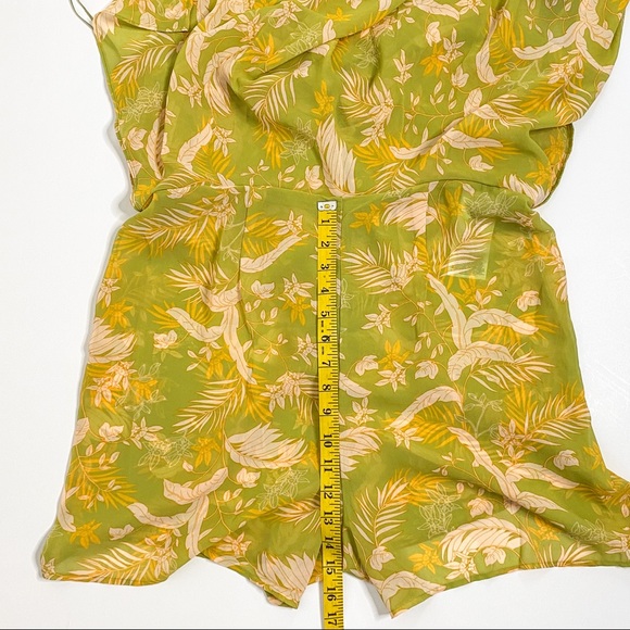 NWT GUESS Floral Ethereal Sage Asymmetric Romper - Picture 12 of 14